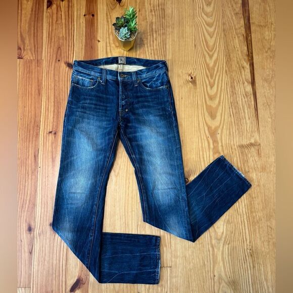 PRPS Mens Rambler Selvedge Slim Denim Jeans SIZE 30 #E63P133V Redline - Picture 1 of 14
